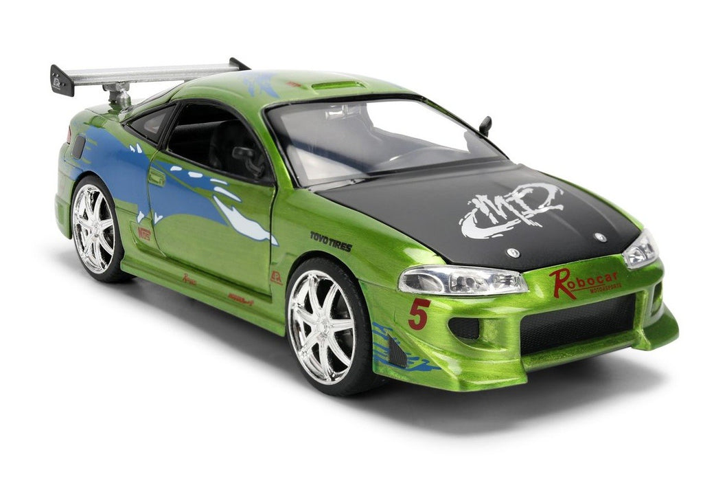 Fast & Furious 25th Anniversary  Brian's 1995 Mitsubishi Eclipse -Brush Metal Finish -  Jada 1/24 -  36817