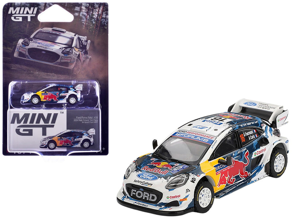 Ford Puma Rally1 No.16 M-Sport Ford WRT 2024 Rally Finland 3rd Place - Mini GT - 1:64 - MGT01074 Passion Diecast