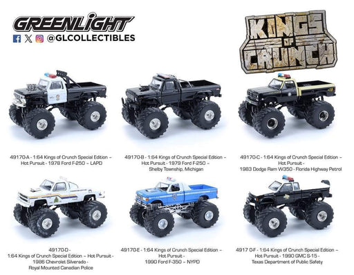 Kings of Crunch - Special Edition Hot Pursuit Crossover Release - Assortment - 1/64 Greenlight - 49170 Passion Diecast