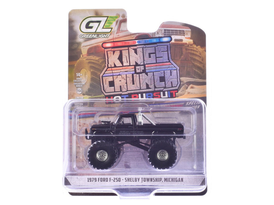 Shelby Township - 1979 Ford F-250 Monster Truck - Kings of Crunch - Edition Hot Pursuit - 1/64 Greenlight - 49170 B