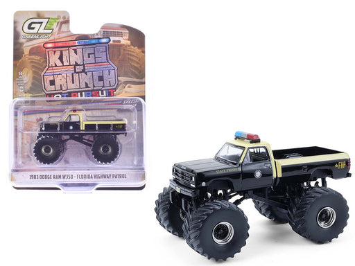 Florida Highway Patrol - 1983 Dodge Ram Monster Truck - Kings of Crunch - Hot Pursuit - 1/64 Greenlight - 49170 C