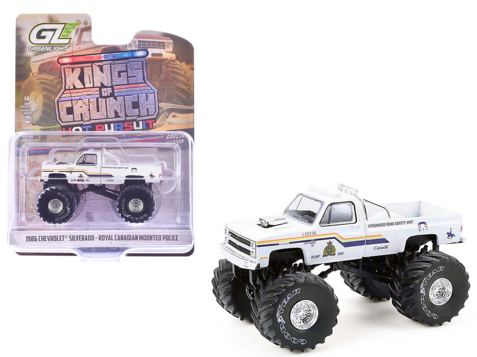 GRC - 1986 Chevrolet Silverado Monster Truck - Kings of Crunch - Edition Hot Pursuit - 1/64 Greenlight - 49170 D