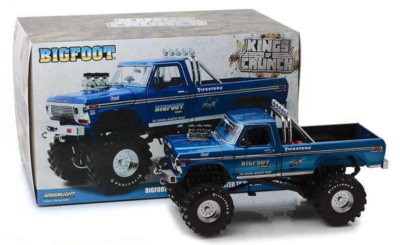 Bigfoot No.1 - 1974 Ford F-250 Monster Truck with 48 Tires -  Greenlight 1/18 - 13537 Passion Diecast 