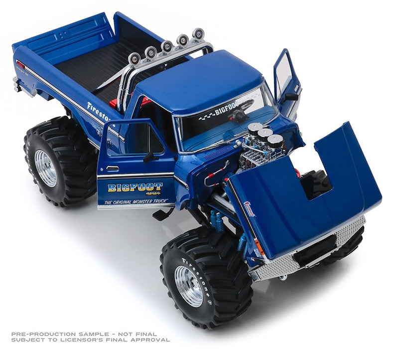 Bigfoot No.1 - 1974 Ford F-250 Monster Truck with 48 Tires -  Greenlight 1/18 - 13537 Passion Diecast 