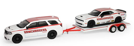  2018 Dodge Durango and 2016 Dodge Challenger R-T Hemi - Racing Hitch & Tow Series 6 - 1/64 Greenlight - 31190 B