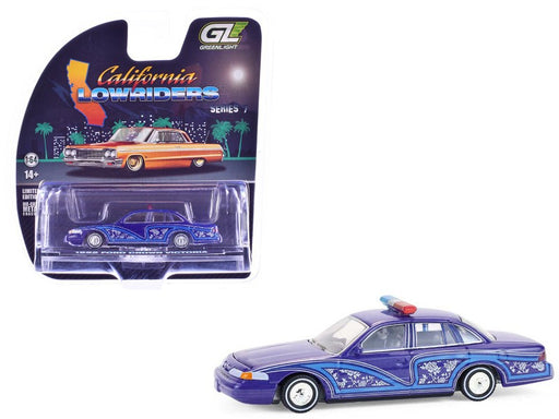 1992 Ford Crown Victoria Lowrider Blue - California Lowriders Series 7 - 1/64 Greenlight - 63080 F