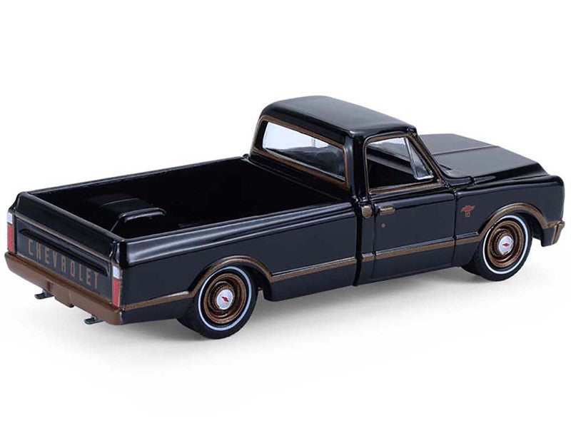 1972 Chevrolet C10 Lowrider in Black and Bronze - California Lowriders Series 7 - 1/64 Greenlight - 63080 D