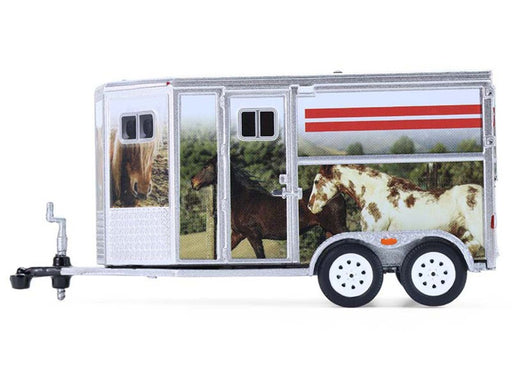 Horse Trailer with Custom Horse Wrap - Down on the Farm Series 11 - 1/64 Greenlight - 48110 F