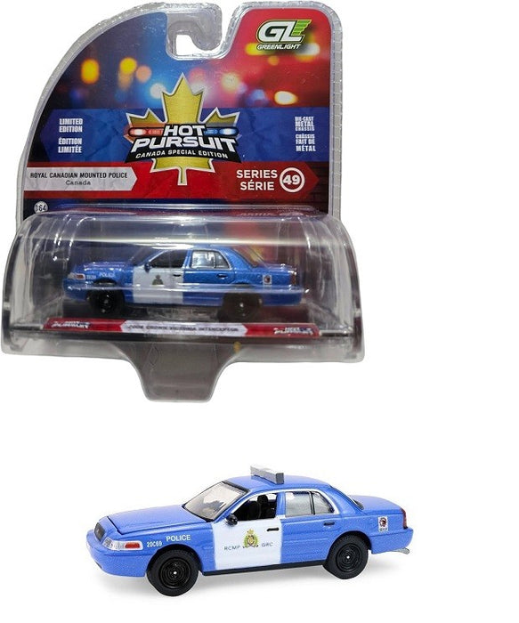 2008 Crown Victoria Police Interceptor - (RCMP) - Hot Pursuit - Canada Special Edition - 1/64 Greenlight - 43065 B
