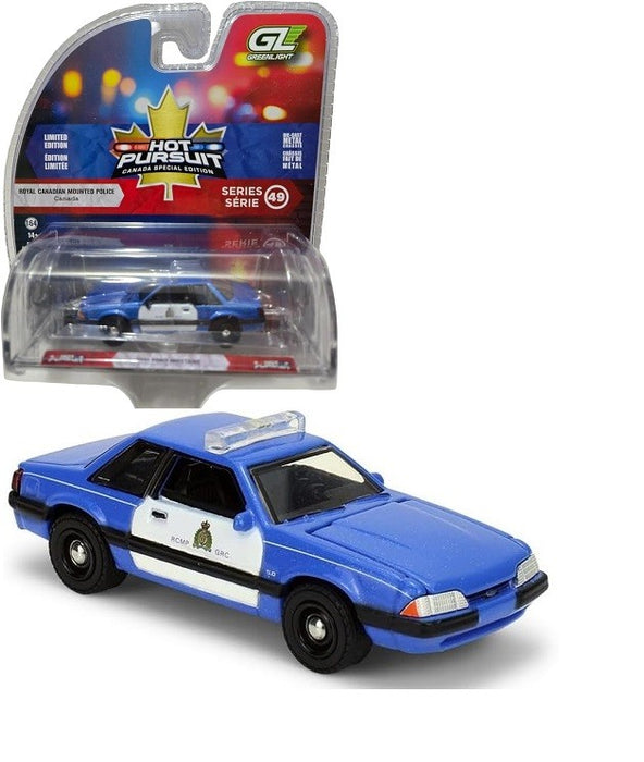 1991 Ford Mustang - Royal Canadian Mounted Police - Canada Special Edition - 1/64 Greenlight - 43065 A