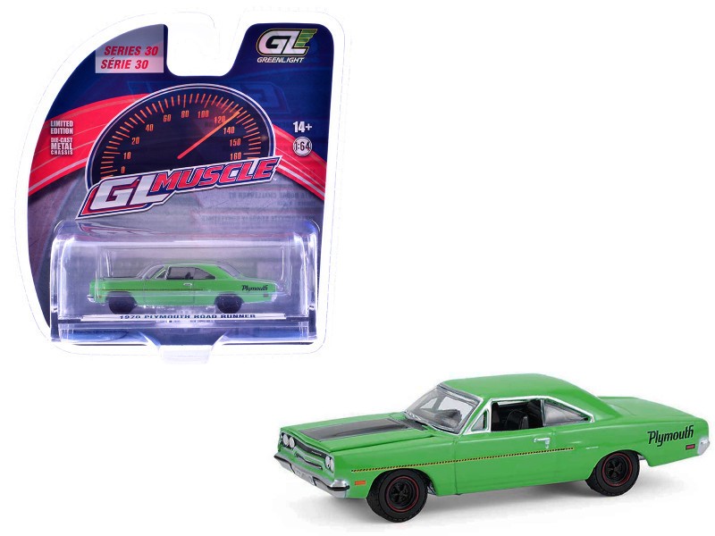 1970 Plymouth Road Runner in Green - GL Muscle Series 30 - 1/64 Greenlight - 13370 B