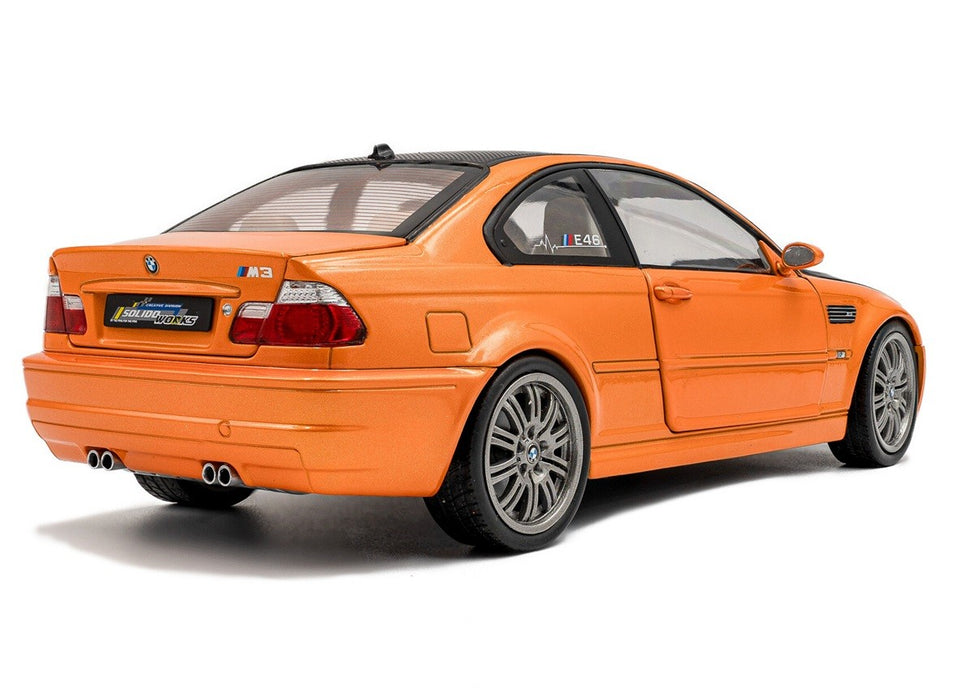 BMW E46 M3 Coupe 2000 Orange - Solido - 1/18 - S1806509 - Passion Diecast 