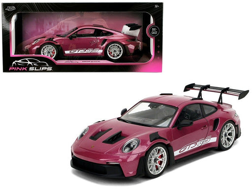 Porsche 911 GT3 RS Red Violet Metallic with White Stripes - Pink Slips - Jada 1/18 - 36469  Passion Diecast 