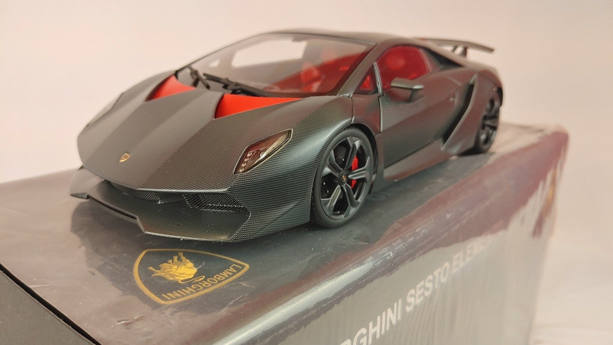 (Used)(Free shipping) LAMBORGHINI SESTO ELEMENTO (CARBON GREY)  Autoart 74671   Used