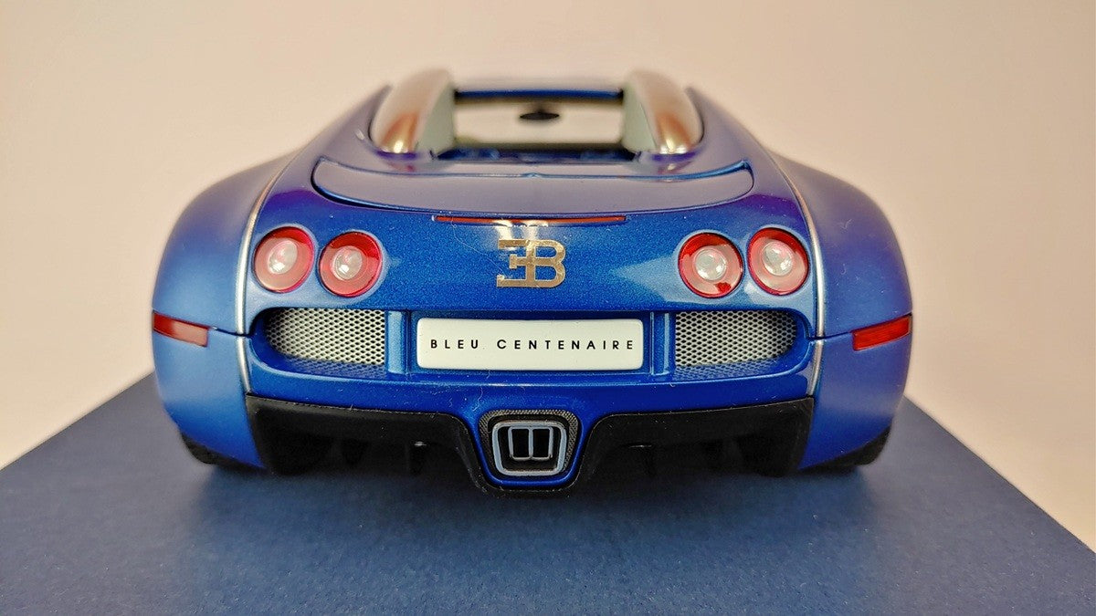 (Used)(Free shipping) Bugatti EB Veyron 16.4 Bleu Centenaire Blue Metallic  1/18 AUTOART 70951  Used