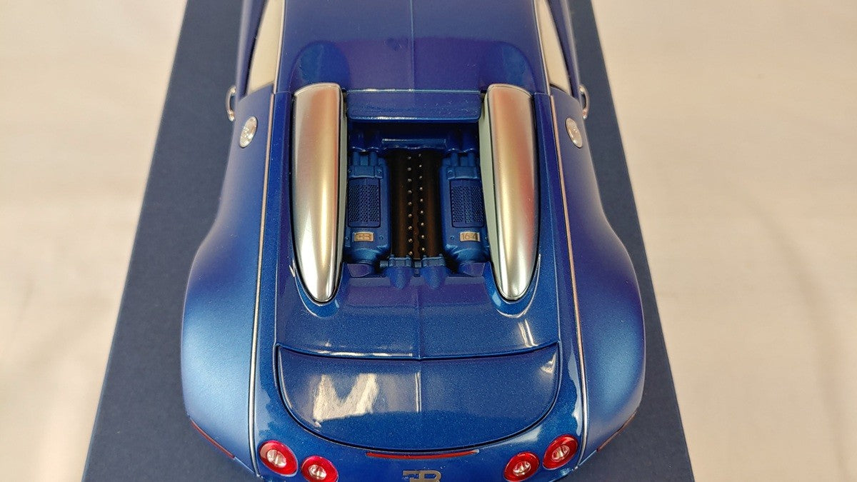 (Used)(Free shipping) Bugatti EB Veyron 16.4 Bleu Centenaire Blue Metallic  1/18 AUTOART 70951  Used