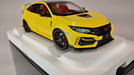 (Used)(Free shipping)  Honda Civic Type R (FK8) 2021 RHD  (Sunlight Yellow)  - Autoart    1/18 -  73225 Used