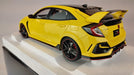 (Used)(Free shipping)  Honda Civic Type R (FK8) 2021 RHD  (Sunlight Yellow)  - Autoart    1/18 -  73225 Used