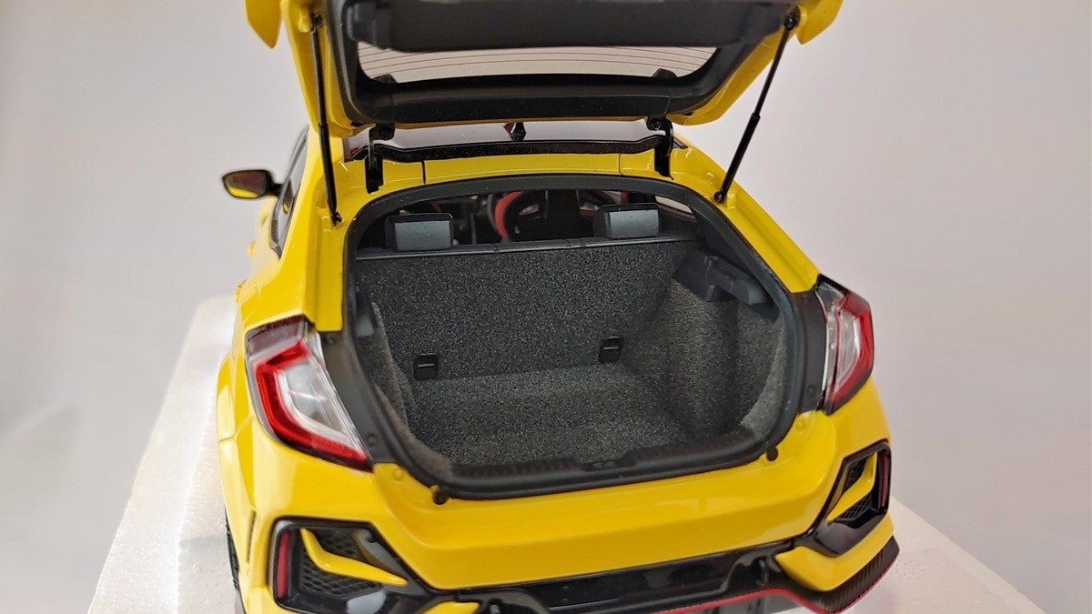 (Used)(Free shipping)  Honda Civic Type R (FK8) 2021 RHD  (Sunlight Yellow)  - Autoart    1/18 -  73225 Used