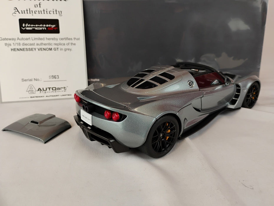 (Used)(Free shipping) HENESSEY VENOM GT (GREY) AUTOART 75402  Usagé   Used