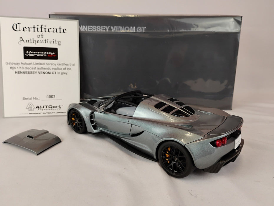 (Used)(Free shipping) HENESSEY VENOM GT (GREY) AUTOART 75402  Usagé   Used