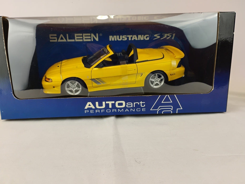 (Used)(Free shipping)  FORD MUSTANG SALEEN S 351 CONVERTIBLE 1998 (YELLOW)  AUTOART 72731    Used