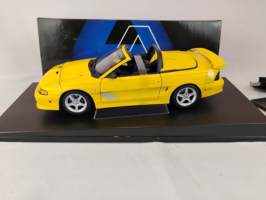 (Used)(Free shipping)  FORD MUSTANG SALEEN S 351 CONVERTIBLE 1998 (YELLOW)  AUTOART 72731    Used