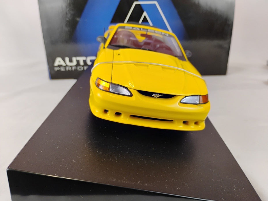 (Used)(Free shipping)  FORD MUSTANG SALEEN S 351 CONVERTIBLE 1998 (YELLOW)  AUTOART 72731    Used
