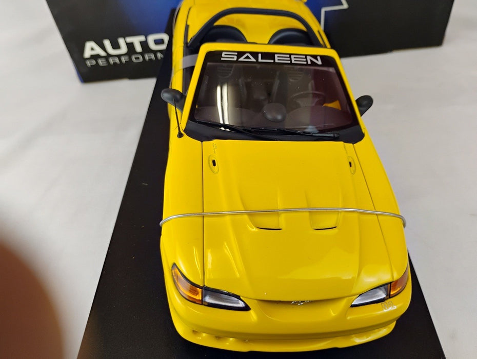 (Used)(Free shipping)  FORD MUSTANG SALEEN S 351 CONVERTIBLE 1998 (YELLOW)  AUTOART 72731    Used