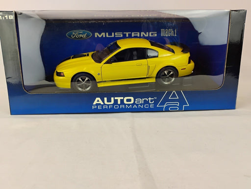 (Used)(Free shipping)  FORD MUSTANG MACH 1 1998 (YELLOW) AUTOART 73006    Usagé   Used