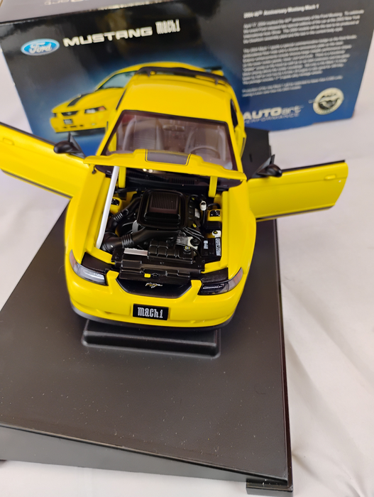(Used)(Free shipping)  FORD MUSTANG MACH 1 1998 (YELLOW) AUTOART 73006    Usagé   Used