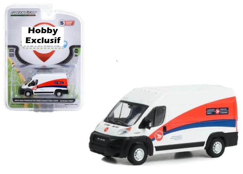 Canada Post - 2019 Ram ProMaster 2500 Cargo High Roof - Route Runners Series 5 -1/64 Greenlight - 53050 D