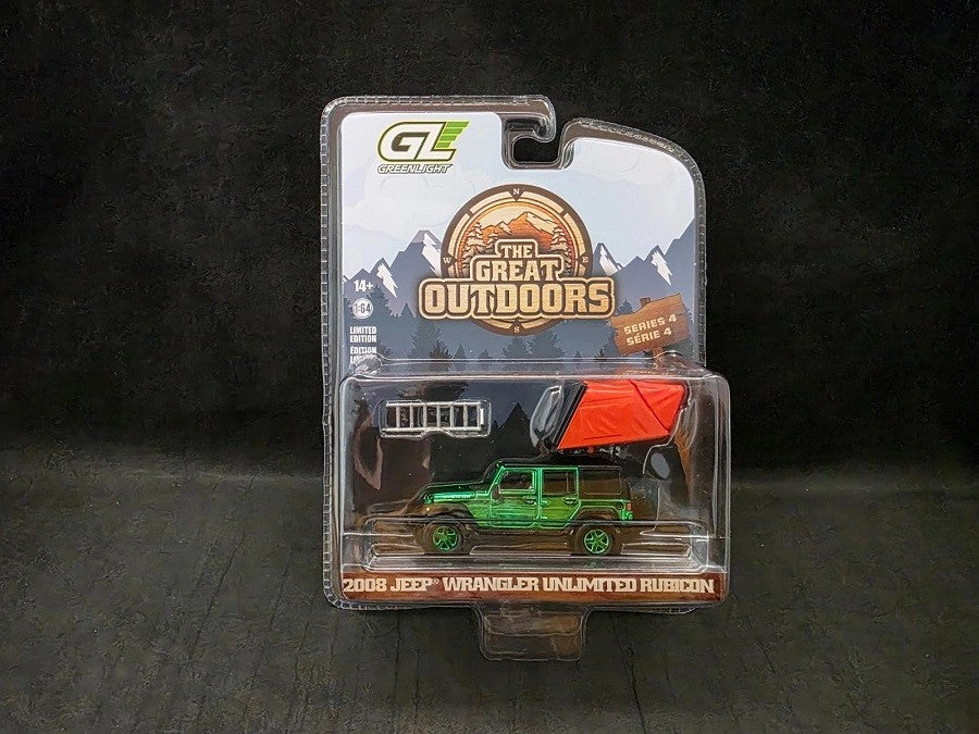 CHASE CAR 2008 Jeep Wrangler Unlimited Rubicon - The Great Outdoors Series 4 - 1/64 Greenlight - 38080 FGR