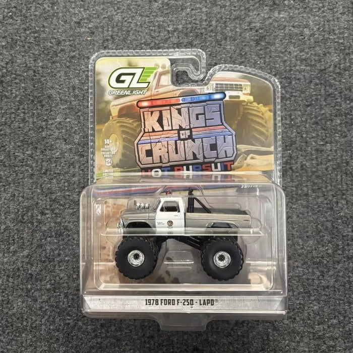 CHASE CAR LAPD - 1978 Ford F-250 Monster Truck - Kings of Crunch - Edition Hot Pursuit - 1/64 Greenlight - 49170 AGR