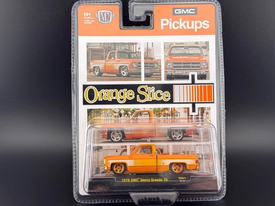 CHASE CAR 1976 GMC Sierra Grande Orange Slice - Hobby Exclusive - M2 Machine - 1:64 - 31500-HS61GR