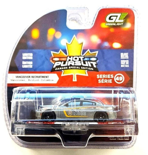 CHASE CAR 2018 Dodge Charger - Vancouver Recruitment - Hot Pursuit - Canada Special Edition - 1/64 Greenlight - 43065 CGR