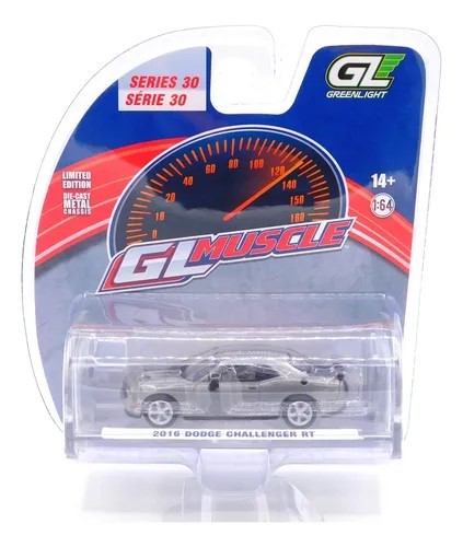 CHASE CAR 2016 Dodge Challenger RT in Torred Red - GL Muscle Series 30 - 1/64 Greenlight - 13370 DGR