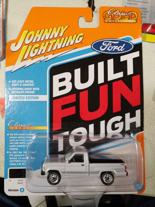 CHASE CAR 1987 Ford Ranger STX in Black with Silver STX Stripes - Johnny Lightning 1/64 - JLCG037 BGR