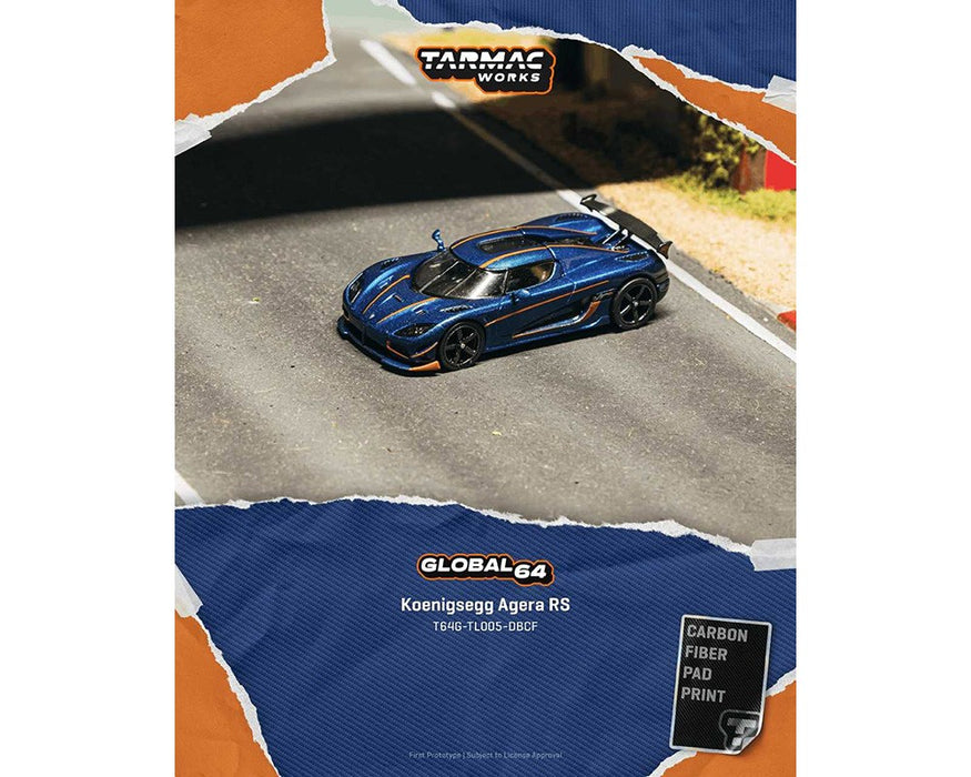 Koenigsegg Agera RS - Blue Carbon - Tarmac Works - 1/64 - T64G-TL005-DBCF Passion Diecast
