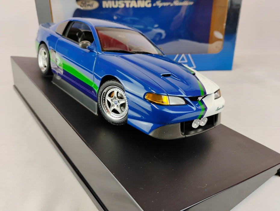 (Used)(Free shipping)  FORD MUSTANG SUPER STALLION (BLEU) AUTOART 72710  Usagé    Usagé   Used