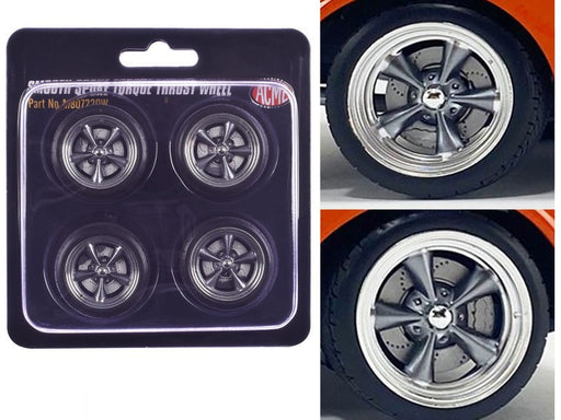 Smooth Spoke Torque Thrust Wheel and Tire Set of 4 piece - ACME - 1/18 - A1807220W