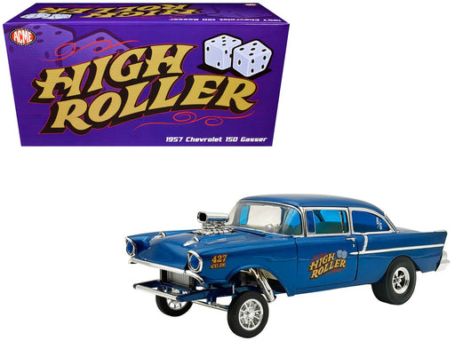 1957 Chevrolet 150 Gasser High Roller in Metallic Blue - ACME - 1/18 - A1807019