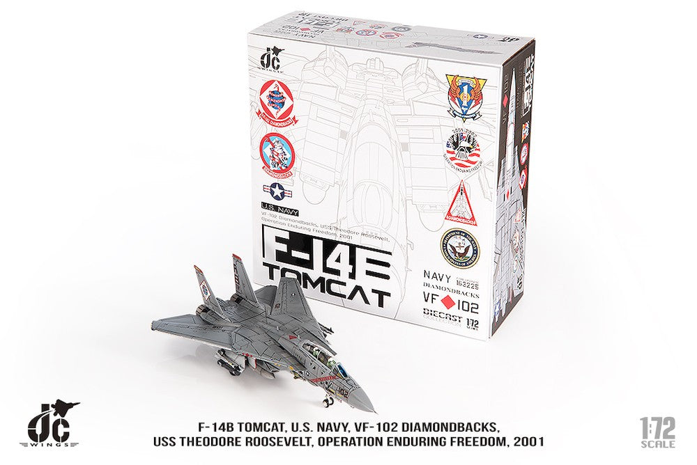 Grumman F-14B Tomcat USN VF-102 Diamondbacks, Op. Enduring Freedom 2001 JC Wings  1:72  JCW-72-F14-024