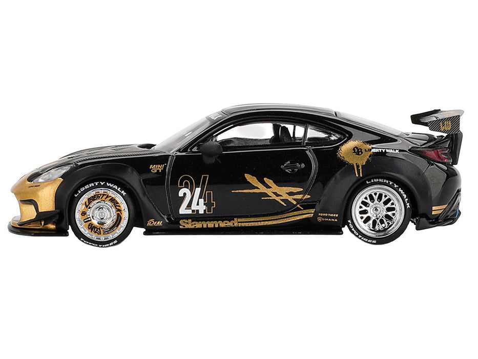 Toyota GR86 LB★Nation - Black / Gold - Mini GT - 1:64 - MGT01149 Passion Diecast