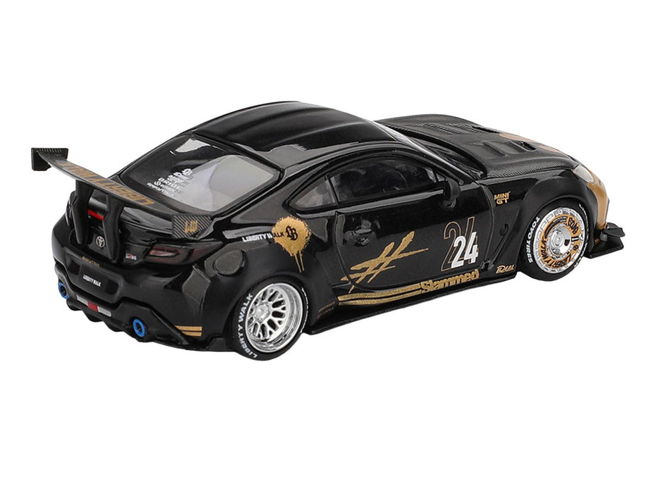 Toyota GR86 LB★Nation - Black / Gold - Mini GT - 1:64 - MGT01149 Passion Diecast