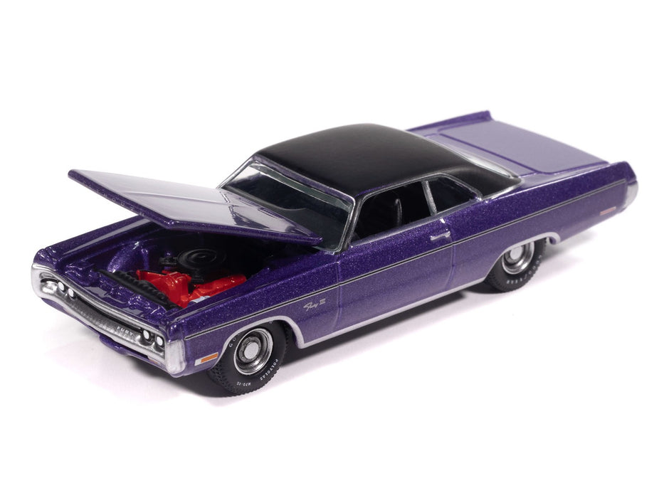 1971 Plymouth Fury III In-Violet - 2025 Premium Release 3 Version B - Auto World - 1/64 - AW64522 B A