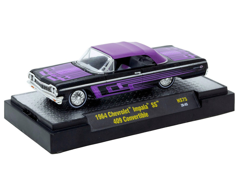 1964 Chevrolet Impala SS 409 Convertible - Black - M2 Machine - 1:64 - 31500-HS75