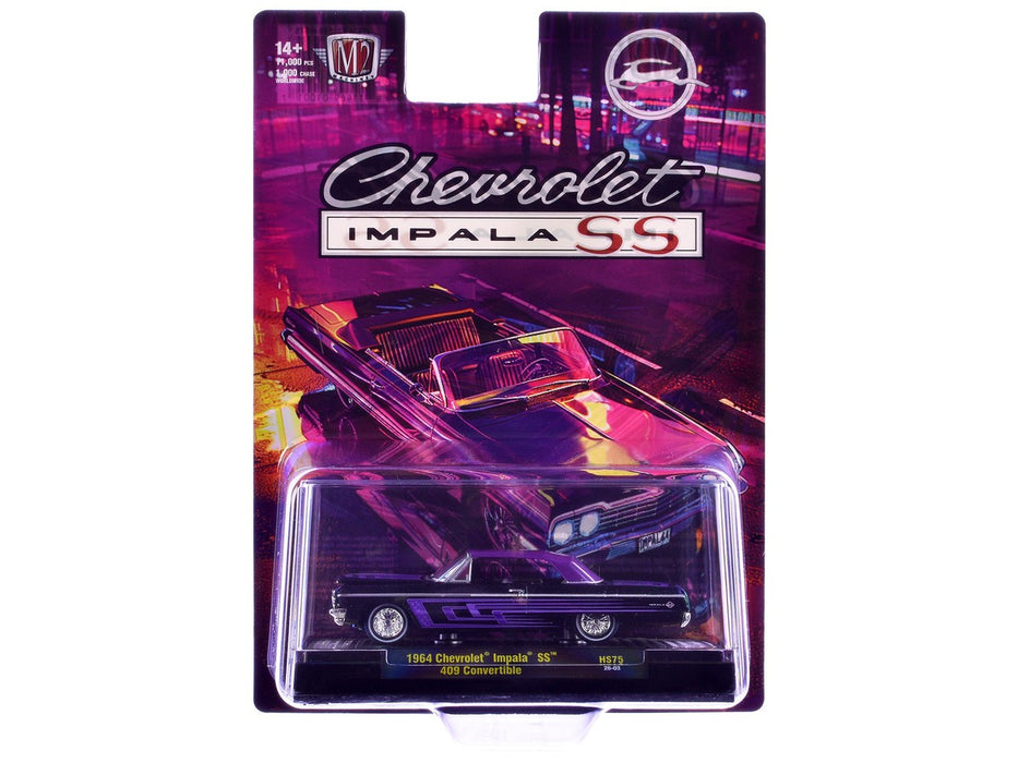 1964 Chevrolet Impala SS 409 Convertible - Black - M2 Machine - 1:64 - 31500-HS75