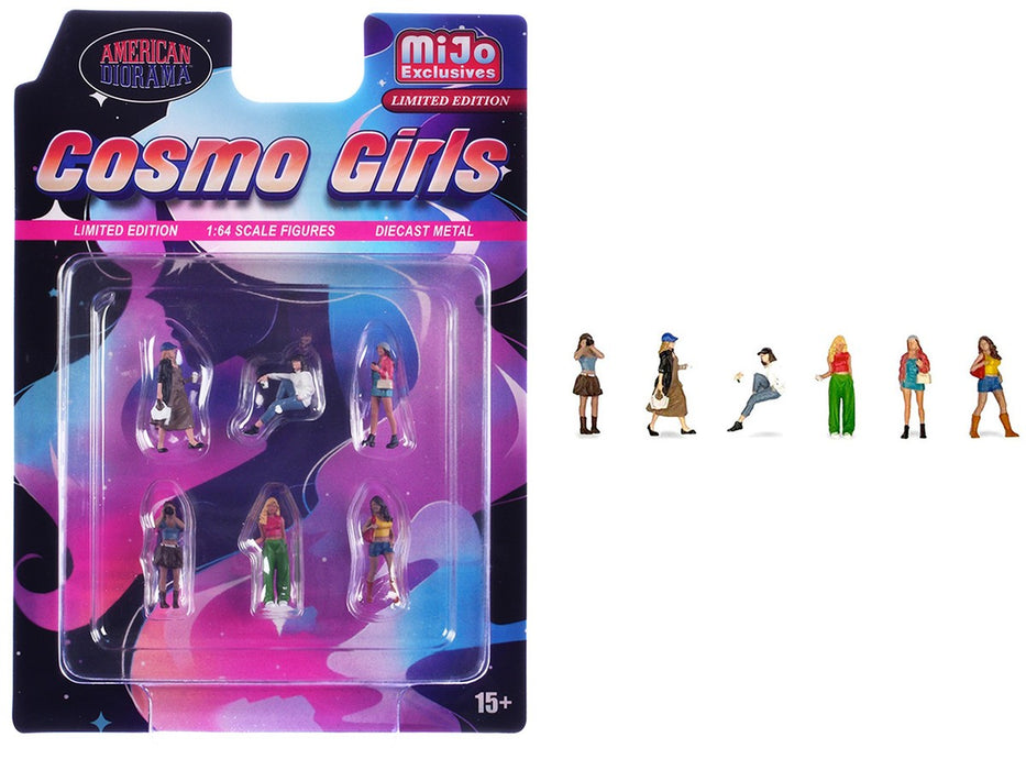 Cosmo Girls - 6 Piece metal set - American Diorama - 1/64 - AD-2437 Passion Diecast