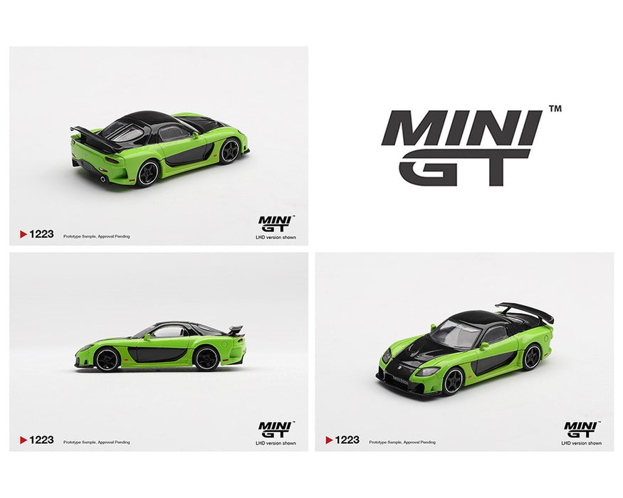 Mazda RX-7 VeilSide Fortune7 - Green - Mini GT - 1:64 - MGT01223 Passion Diecast